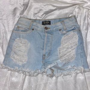 Brandy Melville/Jgault high waisted denim shorts